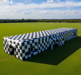 Tent1-6366 Black White Inflatable Checke...